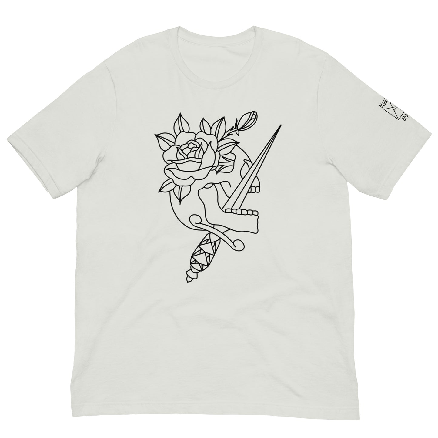 Unisex T-shirt - Skull Rose #3 - Dark on Light